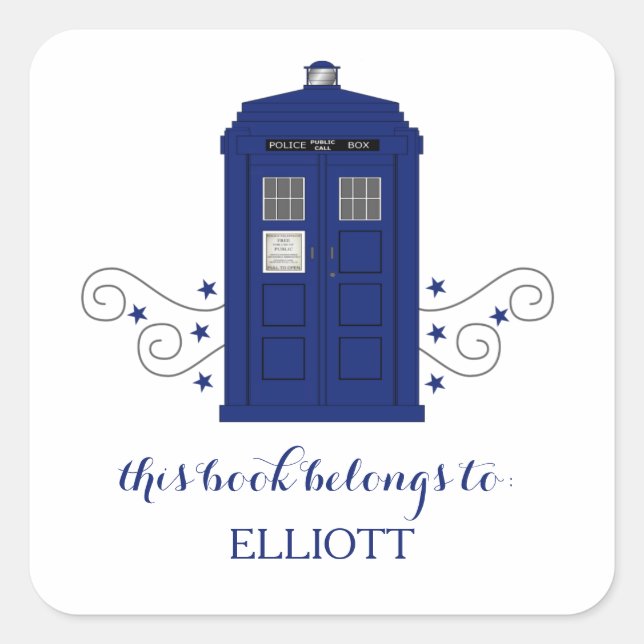 Police Box Swirls Stickers (Front)