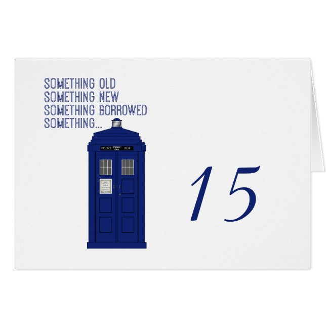 Police Box Table Number Card v1 (Front Horizontal)