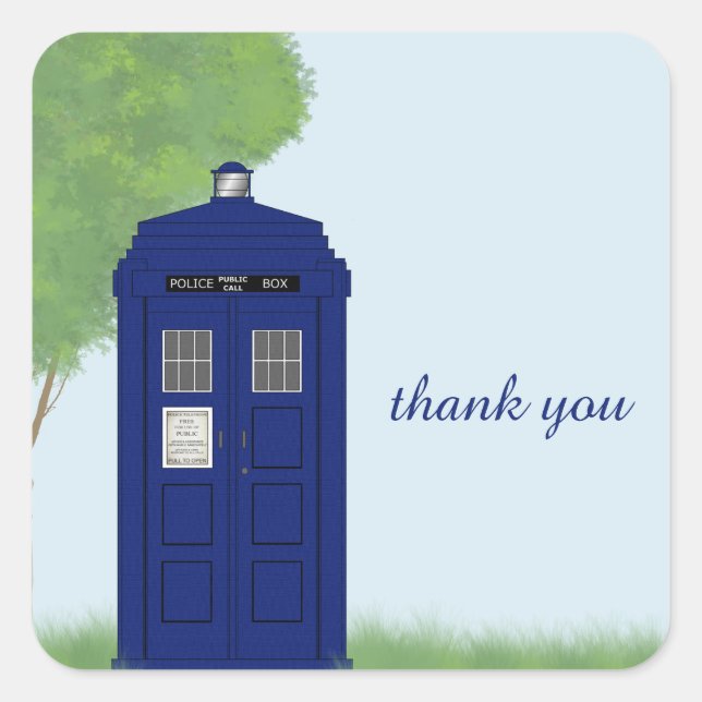 Police Box Thank You Stickers v4 (Front)