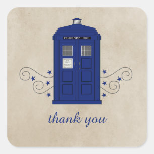 Police Box Thank You Stickers v6