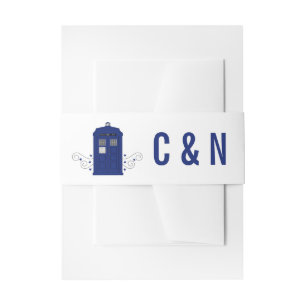 Police Box Wedding Belly Bands v3 Invitation Belly Band