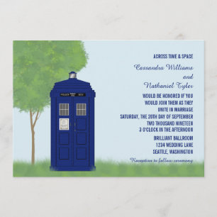 Police Box Wedding Invite v4