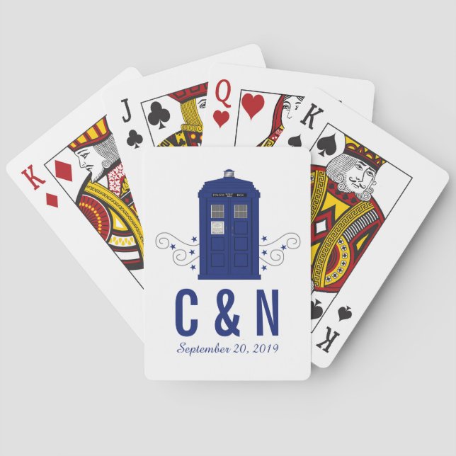 Police Box Wedding Playing Cards v3 (Back)