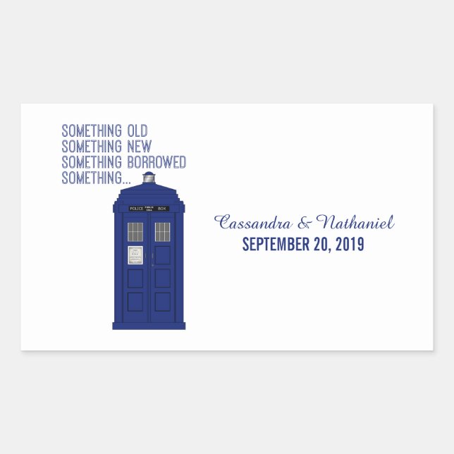 Police Box Wedding Stickers v1 (Front)