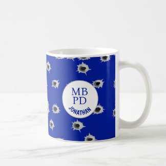 Police Bullet Holes Custom Name Department Coffee Mug