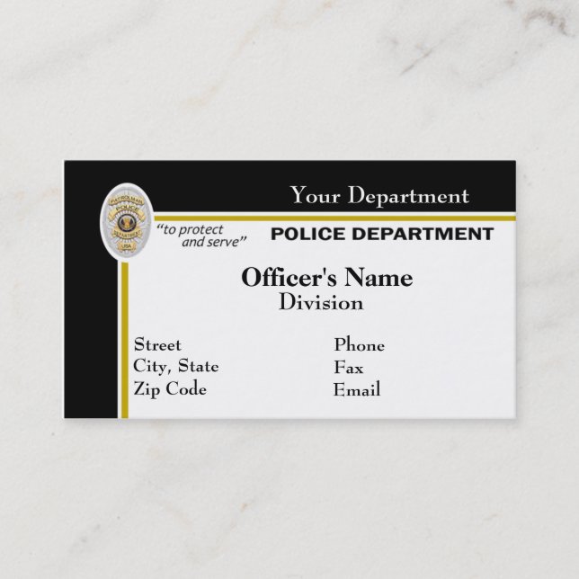 Police Business Card (Front)