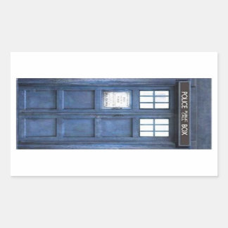 Police Call Box Rectangular Stickers