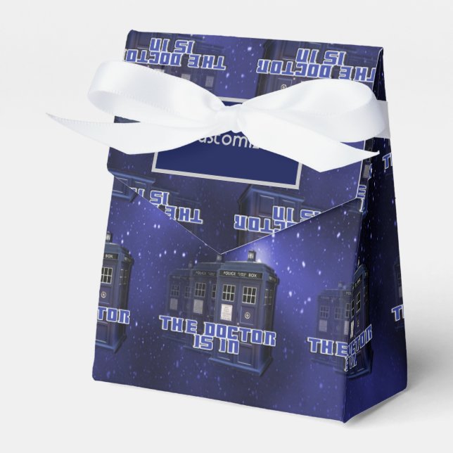 Police Call Box Tent Favour Box (Front Side)