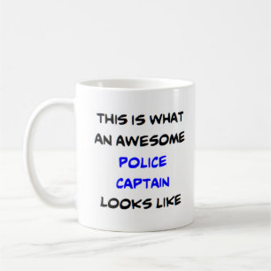 police captain, awesome coffee mug