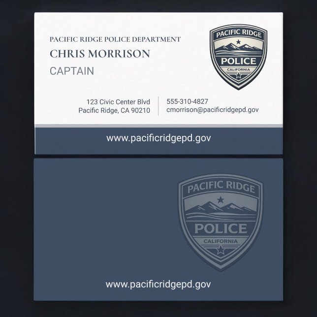 Police Captain Business Card (Creator Uploaded)