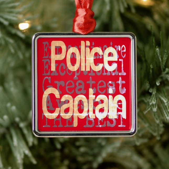 Police Captain Extraordinaire Metal Tree Decoration (Tree)
