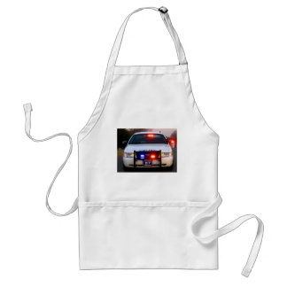 POLICE CAR - all lit up Standard Apron