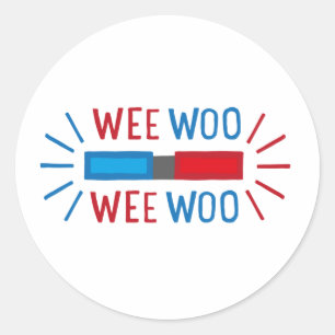 Police Car Ambulance Fire Engine Classic Round Sticker