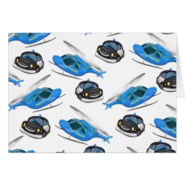 Police Car and helicopter (Front Horizontal)