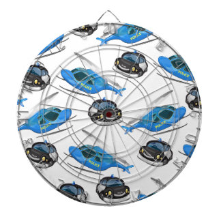 Police Car and helicopter Dartboard