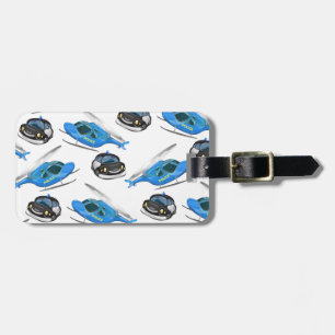 Police Car and helicopter Luggage Tag