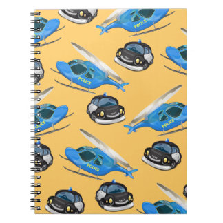 Police Car and helicopter Notebook