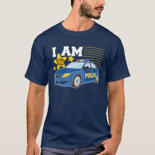 Police Car Birthday Im gift retro T-Shirt