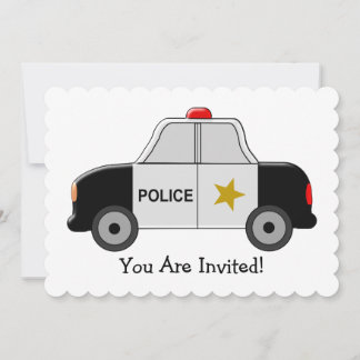 Police Car Birthday Invitation