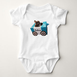 Police Car Bunny Farmhouse Adorable Baby Bodysuit