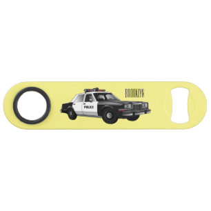 Police car cartoon illustration