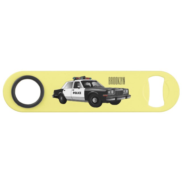 Police car cartoon illustration (Front (Horizontal))