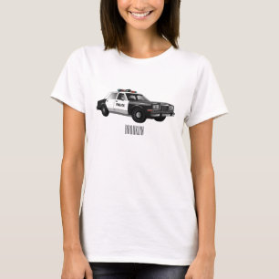 Police car cartoon illustration T-Shirt