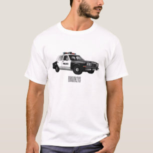 Police car cartoon illustration T-Shirt