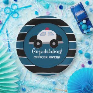 Police Car Cop Law Enforcement Police Officer Paper Plate