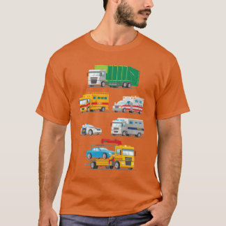 Police Car Garbageruck Ambulance Vehicles friend b T-Shirt