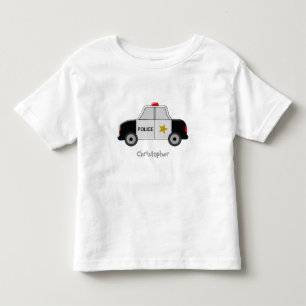 Police Car Just Add Name Toddler T-Shirt