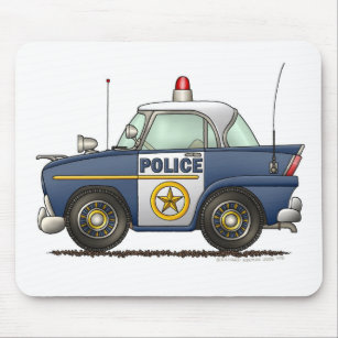 Police Car Law Enforcement Mouse Mat