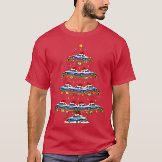 Police Car Lover Matching Santa Police Car Christm T-Shirt