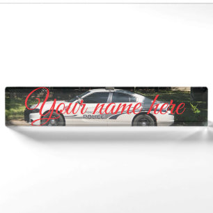 Police car nameplate