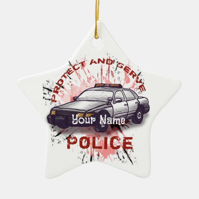 Police Car Ornament (Front)