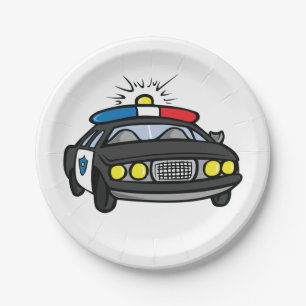 Police Car Paper Plate