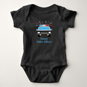 Police Car Personalised Future Police Officer Baby Bodysuit
