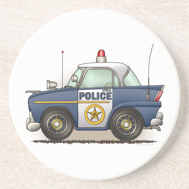 Police Car Police Crusier Cop Car Coaster (Front)