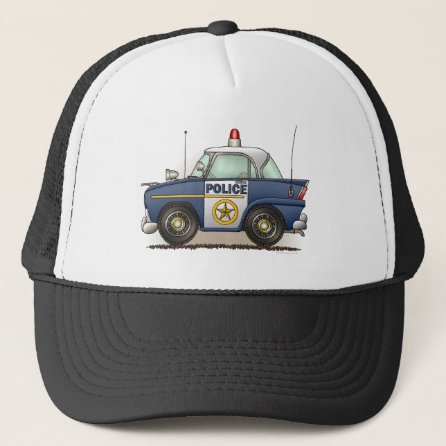 Police Car Police Crusier Cop Car Hat (Front)