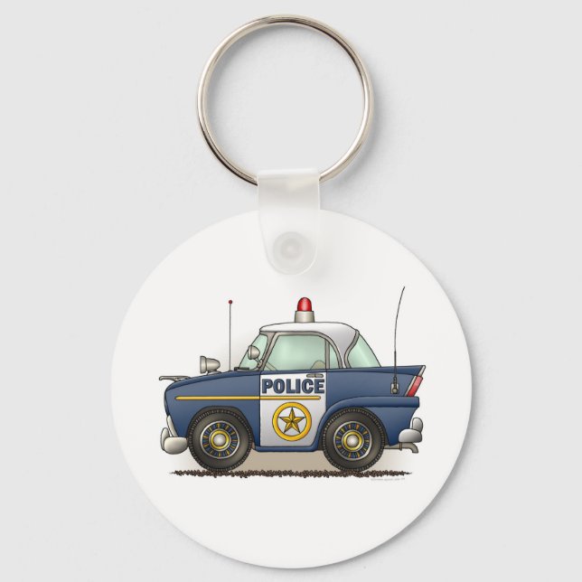 Police Car Police Crusier Cop Car Key Chain (Front)