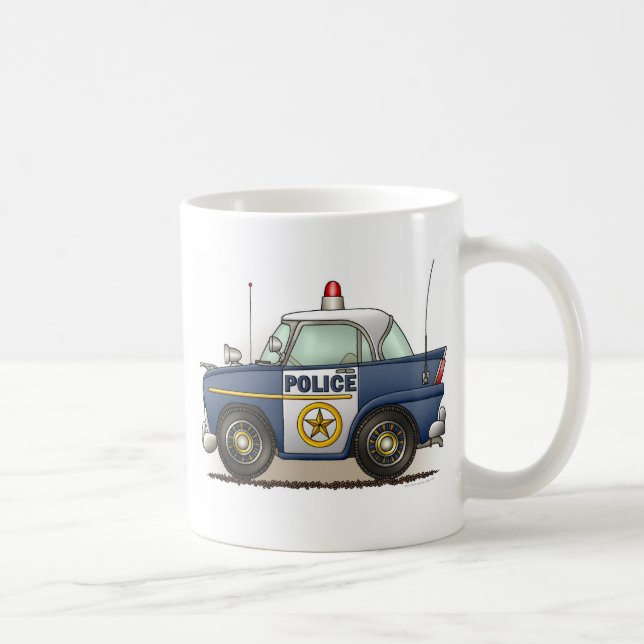 Police Car Police Crusier Cop Car Mug (Right)