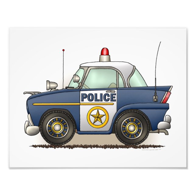 Police Car Police Crusier Cop Car Photo Print (Front)