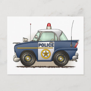 Police Car Police Crusier Cop Car Post Card