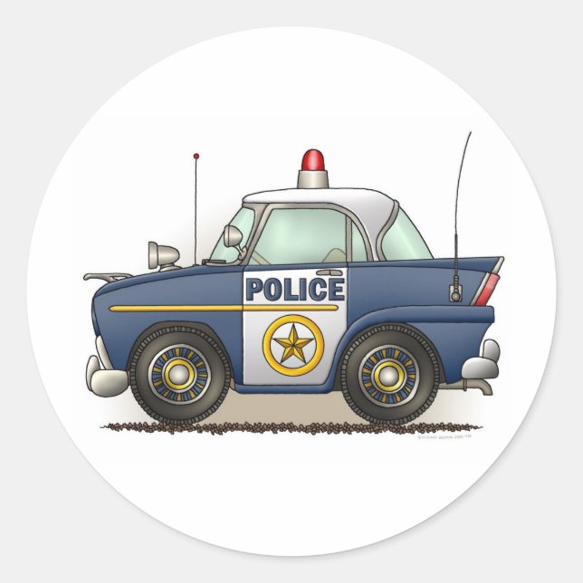 Police Car Police Crusier Cop Car Sticker (Front)
