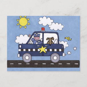 Police Car Postcard