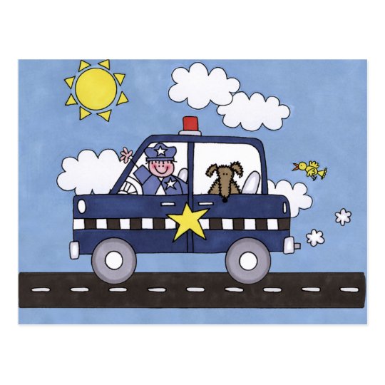 Police Car Postcard | Zazzle.co.uk