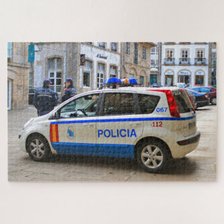 Police car, Santiago de Compostela, Spain Jigsaw Puzzle