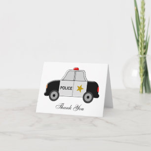 Police Car Thank You Card