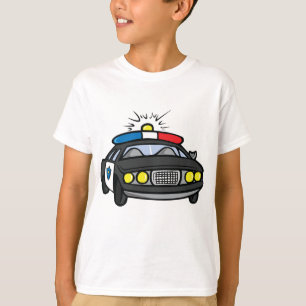 Police Car with Flashing Siren Lights T-Shirt