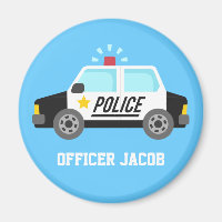 Police Car with Siren Officer Kids Personalised